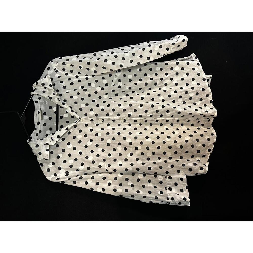 Van Heusen Polka Dot Button-Up Blouse